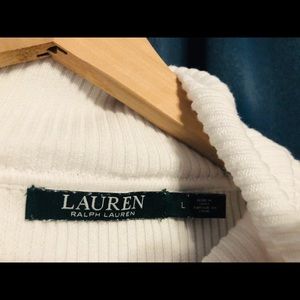 White Turtle Neck Large Lauren